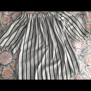 Off The Shoulder Striped Top!